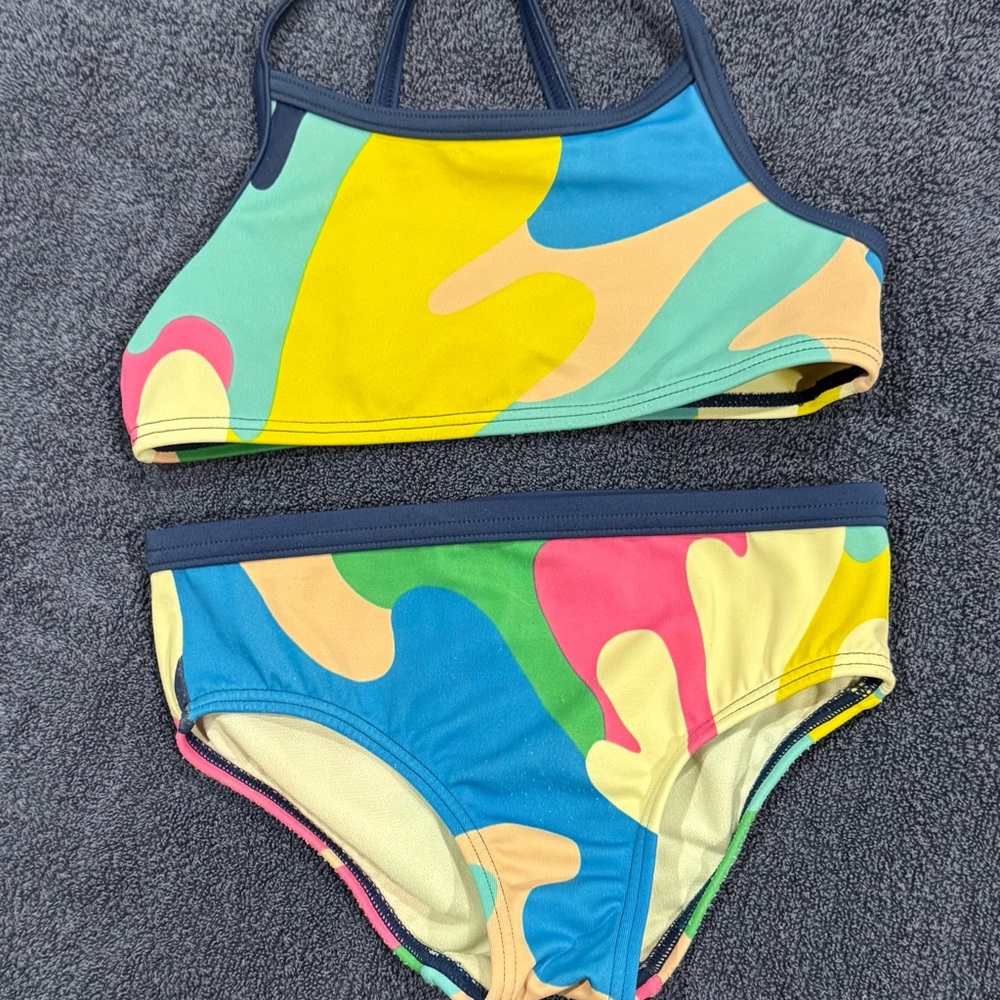 Mini Boden Yellow and Green Bikini Swim Set
